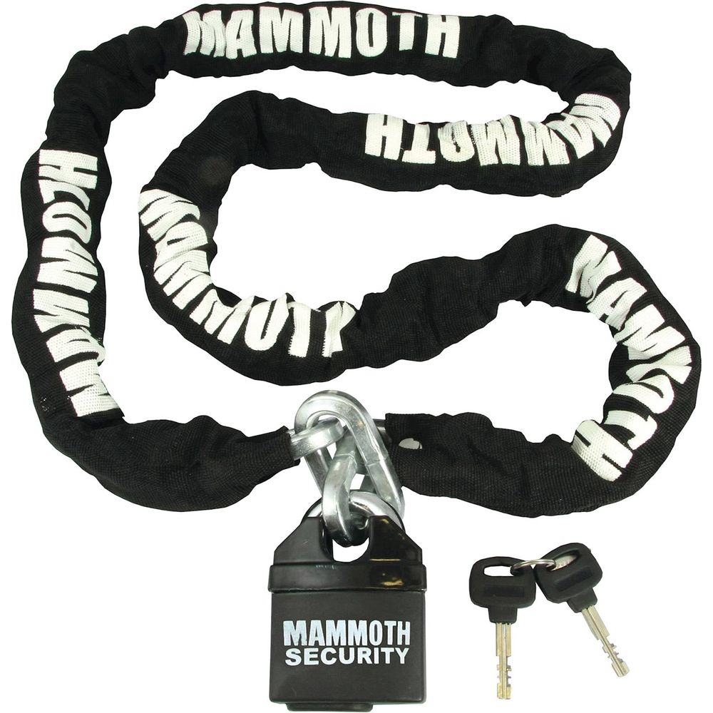 Mammoth Security Square Lock & Chain - 10 MM FREE 1 YEAR Returns, FREE UK Delivery | ThrottleChimp