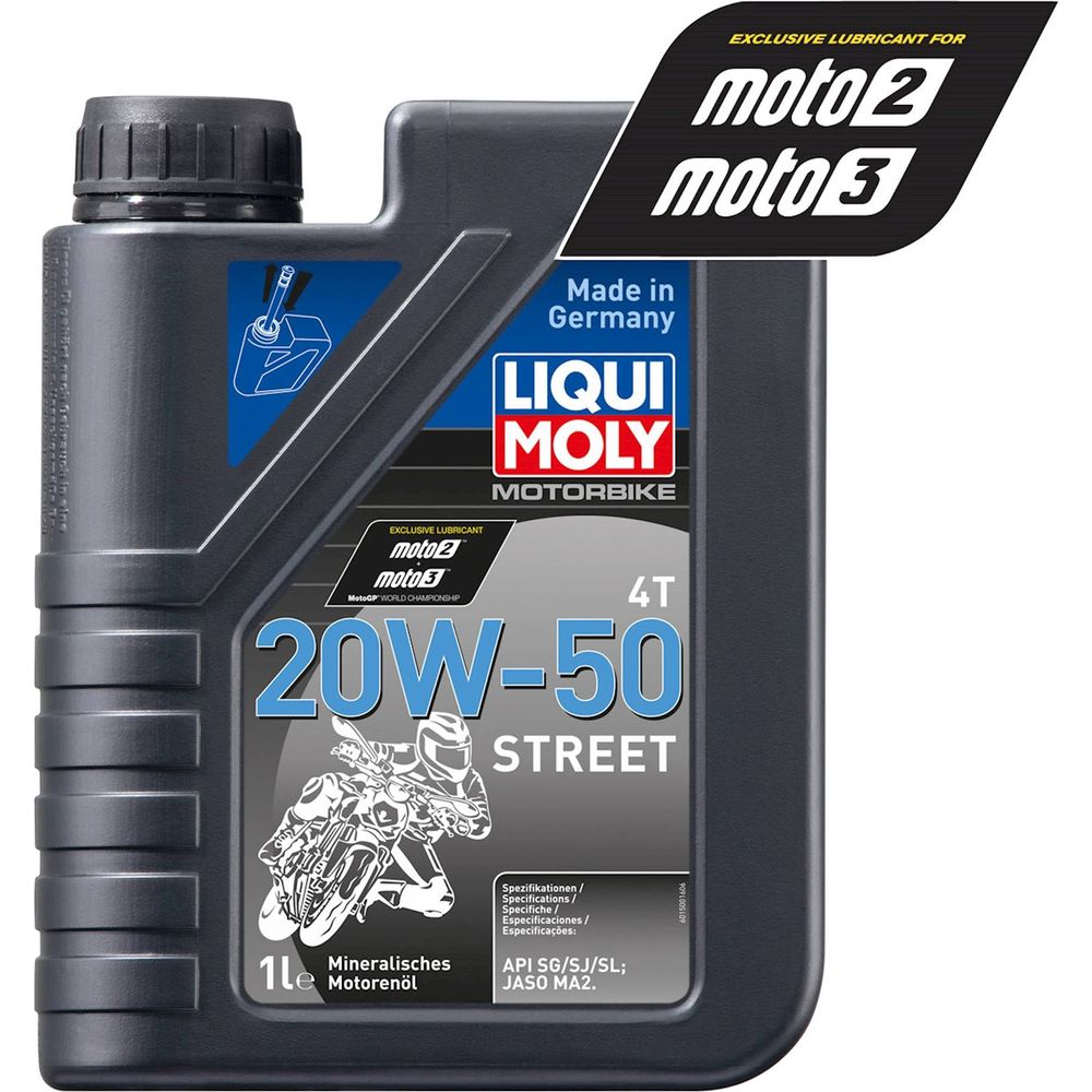 Liqui Moly 4 Stroke Mineral Street 20W-50 Oil FREE 1 YEAR Returns, FREE UK Delivery | ThrottleChimp