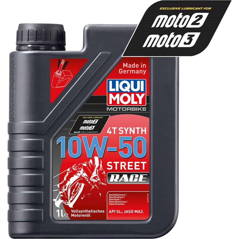 Liqui Moly 4 Stroke Fully Synthetic Street Race 10W-50 Oil FREE 1 YEAR Returns, FREE UK Delivery | ThrottleChimp