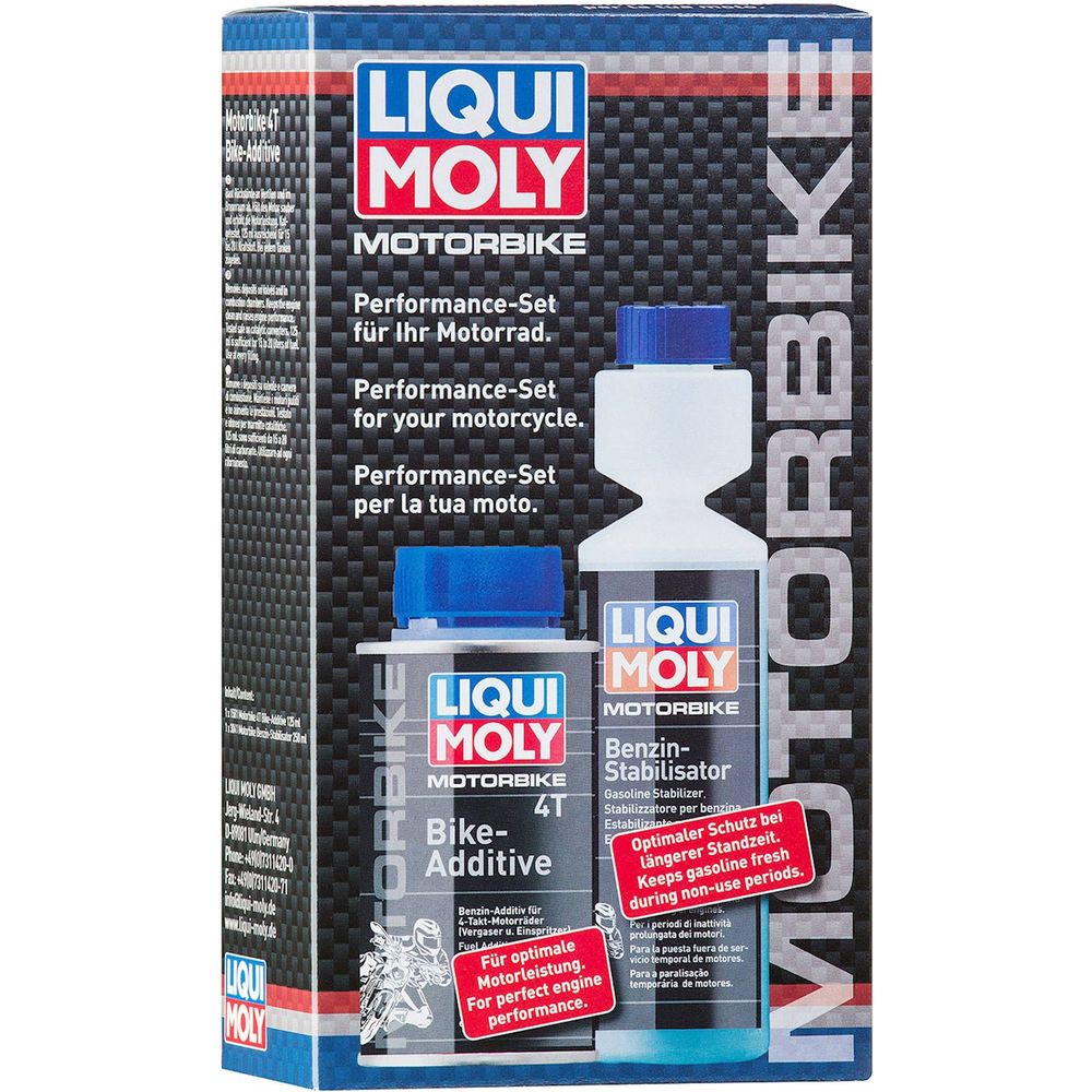 Liqui Moly Performance Set 4T Additive + Gas Stabilizer FREE 1 YEAR Returns, FREE UK Delivery | ThrottleChimp