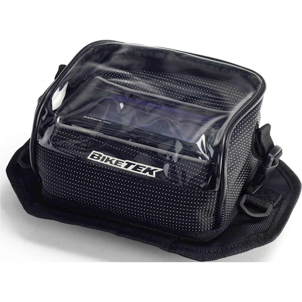 BikeTek Satellite Navigation Mounted Pouch For Handlebar / Yoke Black FREE 1 YEAR Returns, FREE UK Delivery | ThrottleChimp