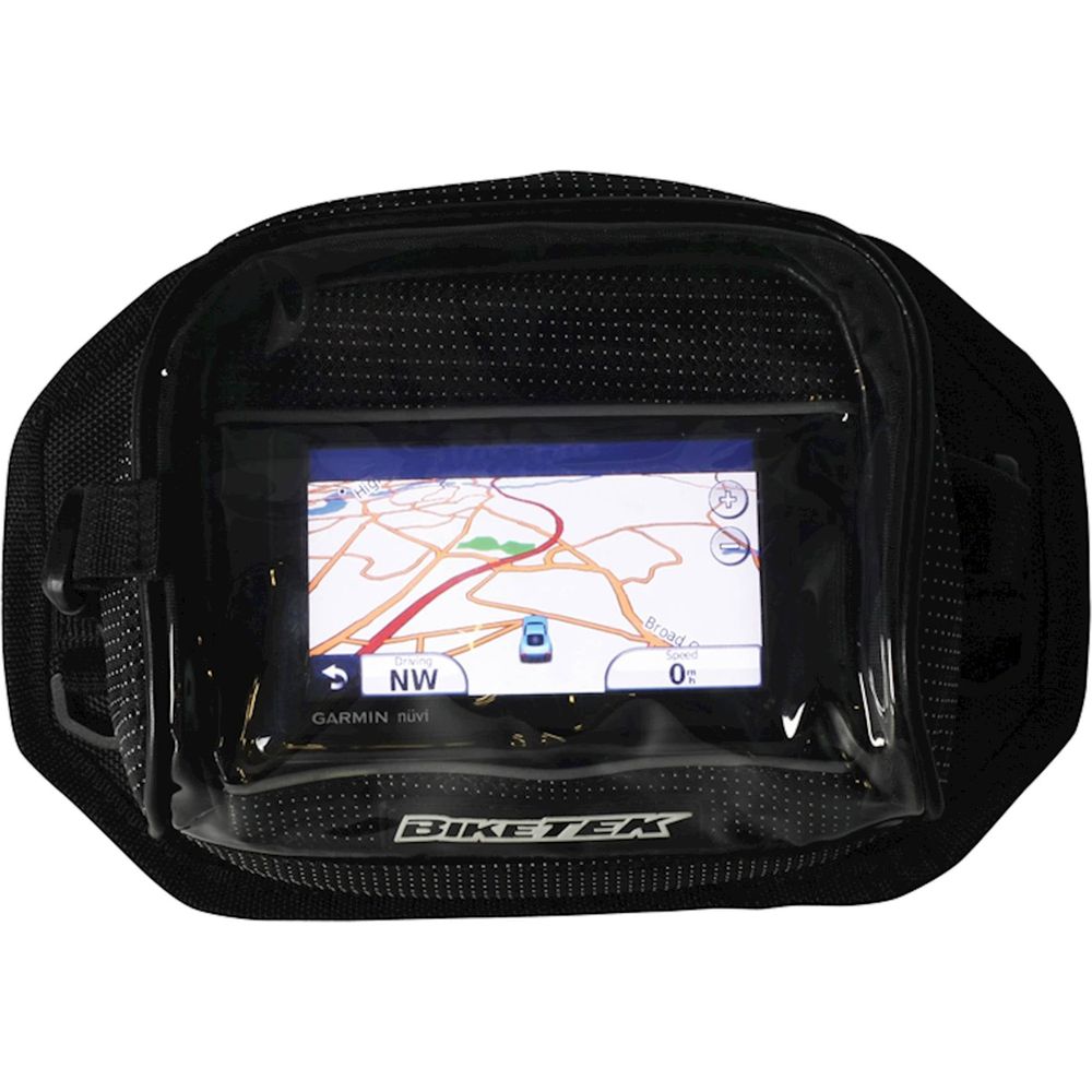 BikeTek Satellite Navigation Mounted Pouch For Handlebar / Yoke Black FREE 1 YEAR Returns, FREE UK Delivery | ThrottleChimp