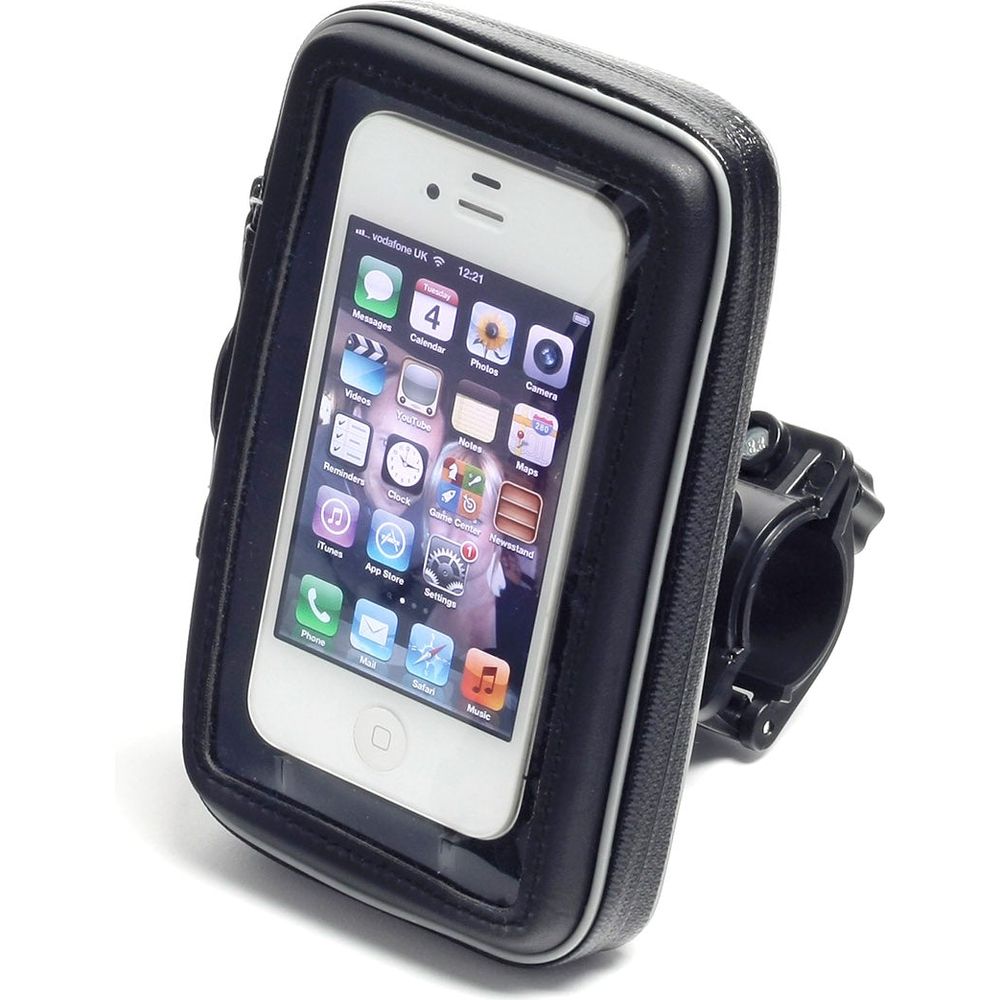 BikeTek Handlebar Mounted 13.5 X 8cm Smartphone Holder Black FREE 1 YEAR Returns, FREE UK Delivery | ThrottleChimp