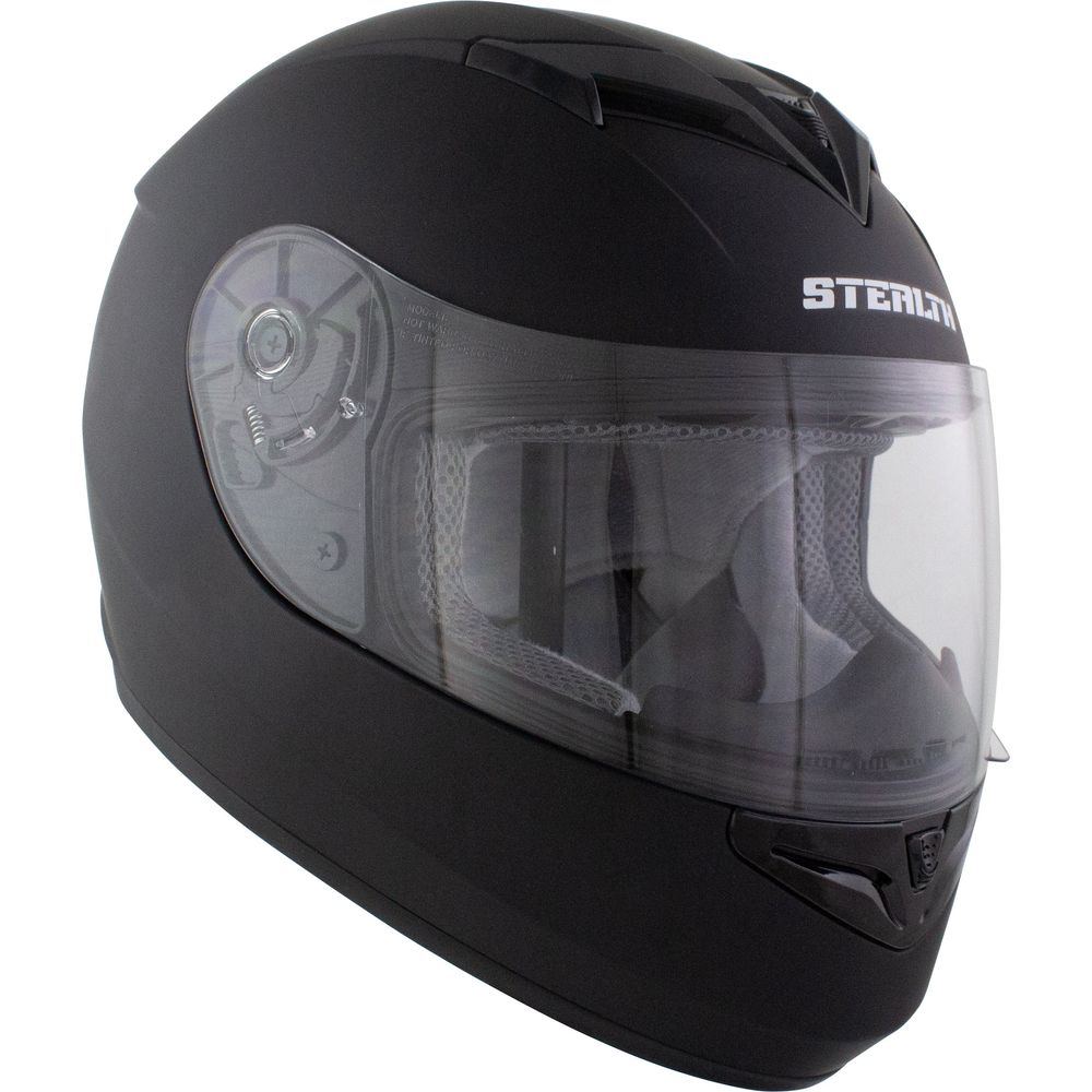 Stealth V121 Full Face Helmet Matt Black FREE 1 YEAR Returns, FREE UK Delivery | ThrottleChimp