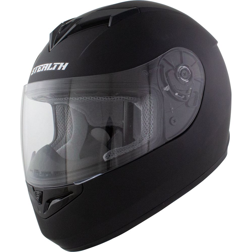 Stealth V121 Full Face Helmet Matt Black FREE 1 YEAR Returns, FREE UK Delivery | ThrottleChimp