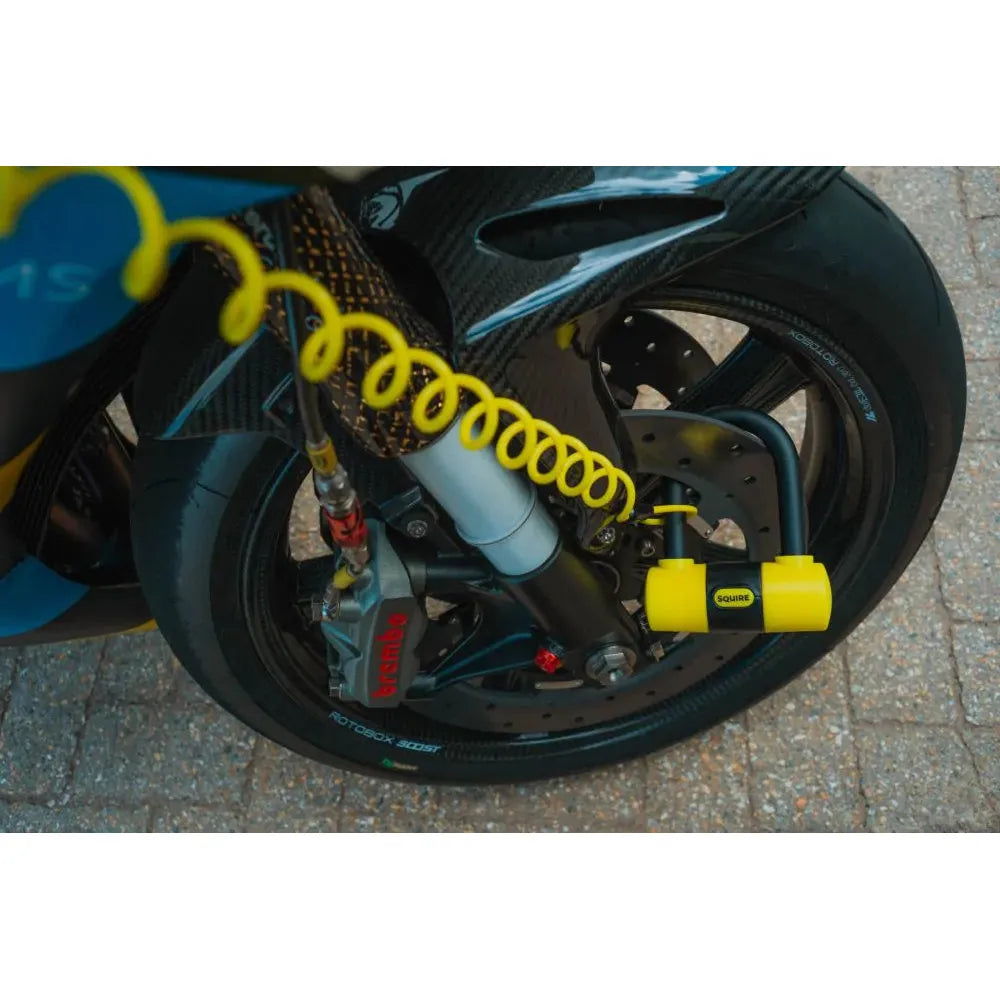 Squire Reminder Cable Disc Lock Yellow FREE 1 YEAR Returns, FREE UK Delivery | ThrottleChimp