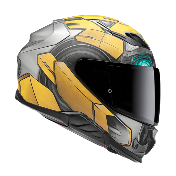HJC F71 Bumblebee Hasbro Full Face Helmet MC3SF Yellow FREE 1 YEAR Returns, FREE UK Delivery | ThrottleChimp
