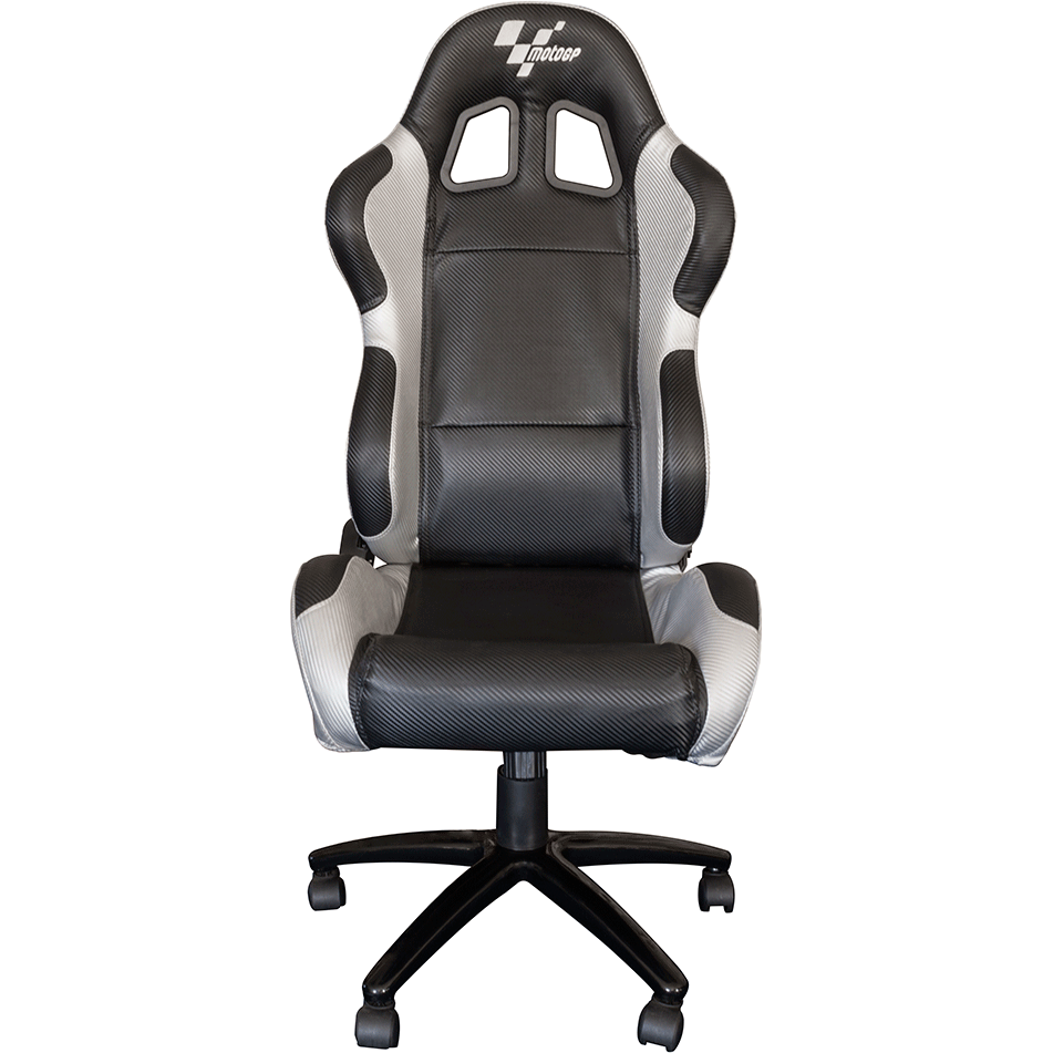 MotoGP Team Chair Black / Silver FREE 1 YEAR Returns, FREE UK Delivery | ThrottleChimp