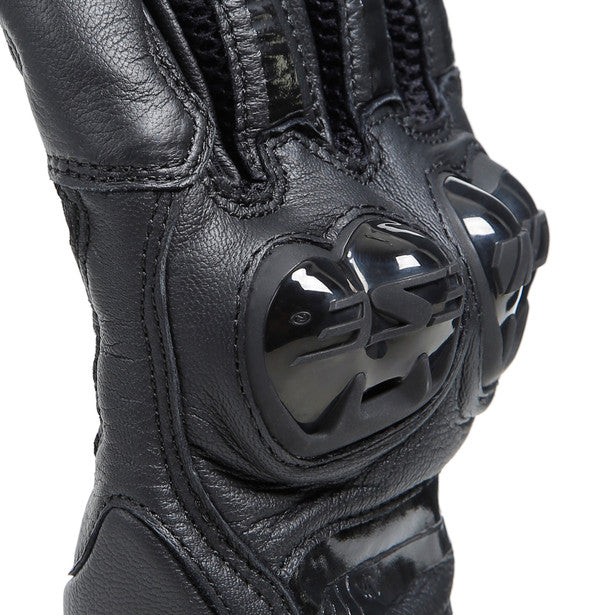 Dainese MIG 3 Leather Gloves Black / Black FREE 1 YEAR Returns, FREE UK Delivery | ThrottleChimp