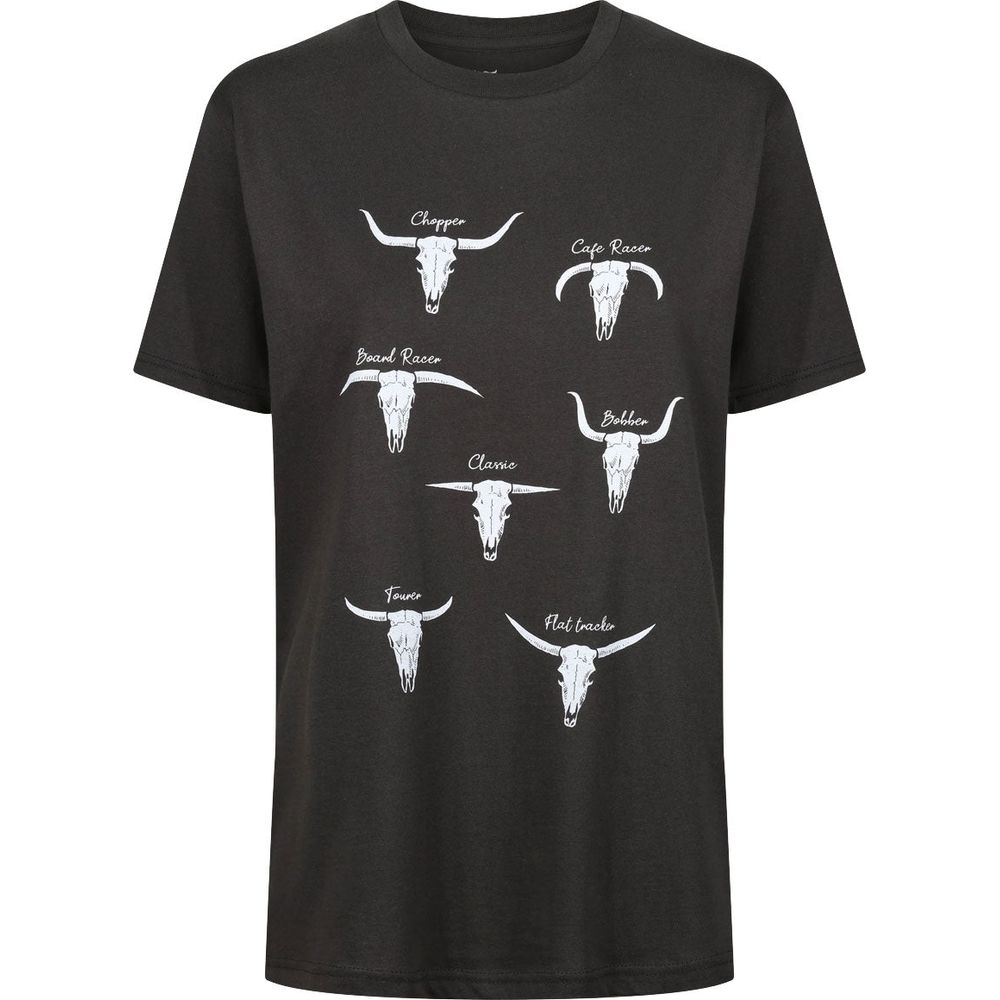 MotoBull Bull Types T-Shirt Ash Black FREE 1 YEAR Returns, FREE UK Delivery | ThrottleChimp
