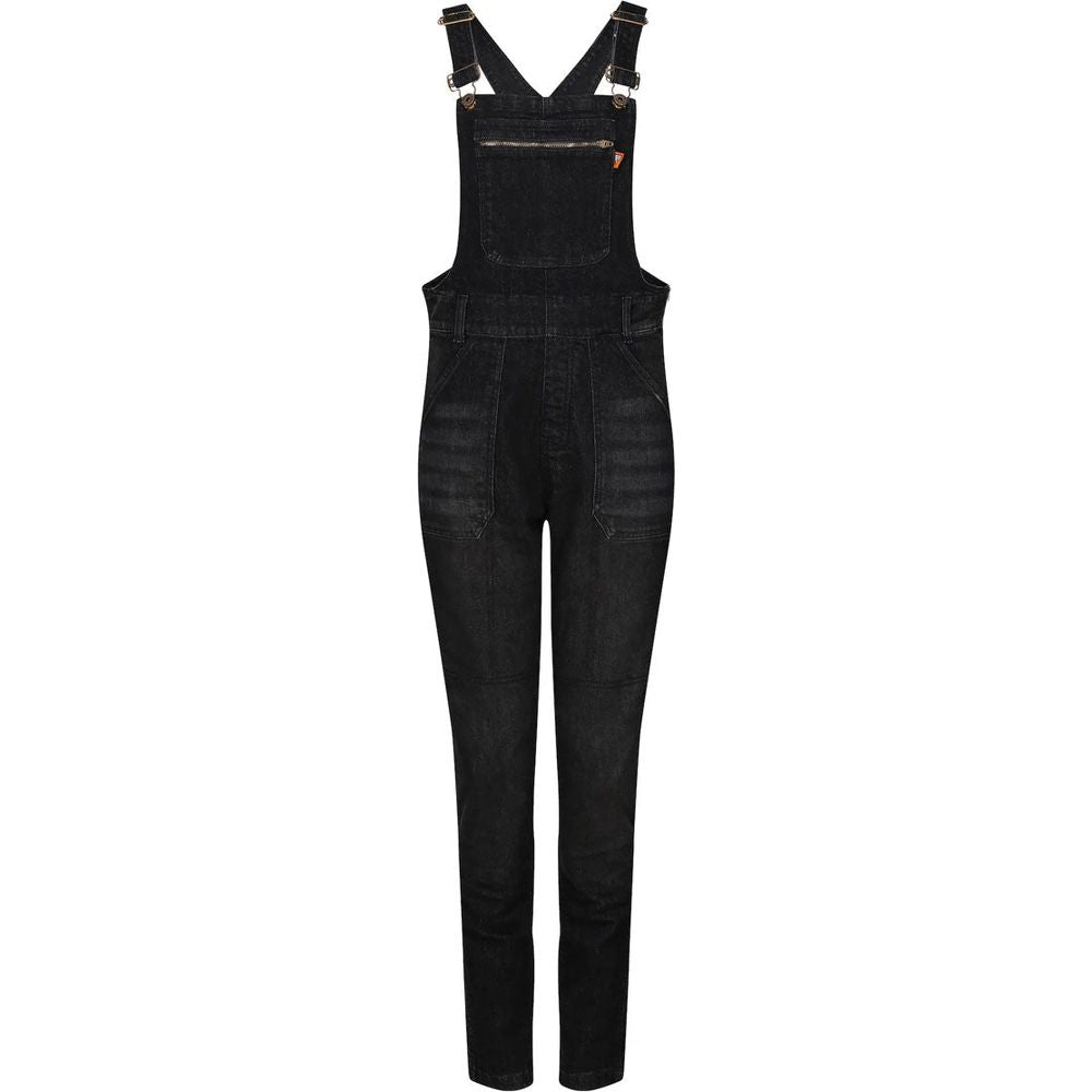 MotoGirl Daisy Ladies Dungaree Black FREE 1 YEAR Returns, FREE UK Delivery | ThrottleChimp