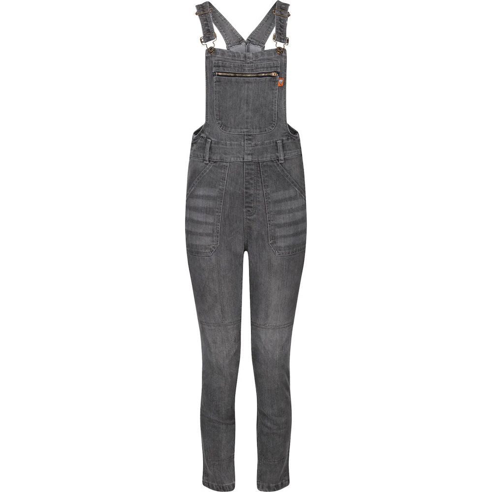 MotoGirl Daisy Ladies Dungaree Grey FREE 1 YEAR Returns, FREE UK Delivery | ThrottleChimp