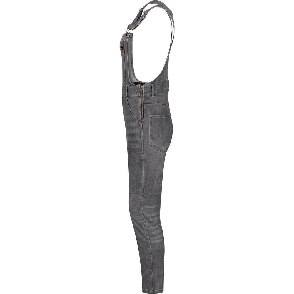 MotoGirl Daisy Ladies Dungaree Grey FREE 1 YEAR Returns, FREE UK Delivery | ThrottleChimp