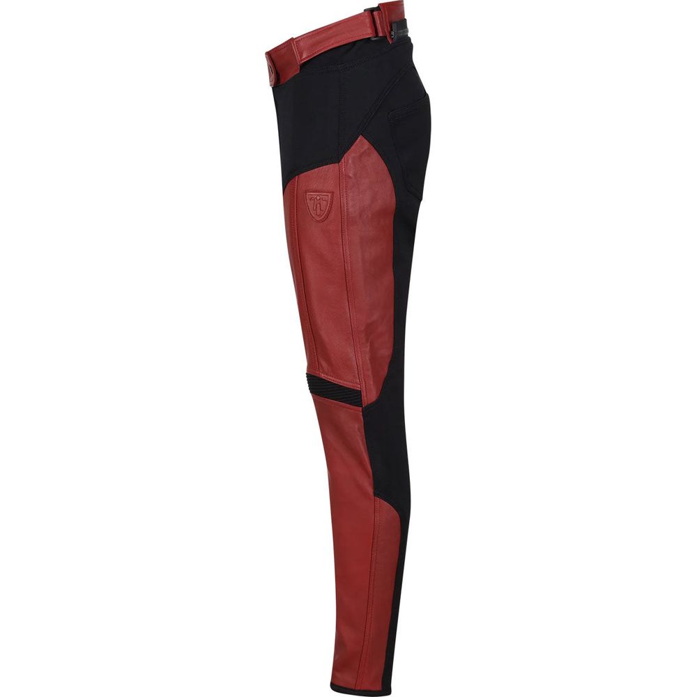 MotoGirl Fiona Ladies Leather Trouser Red FREE 1 YEAR Returns, FREE UK Delivery | ThrottleChimp