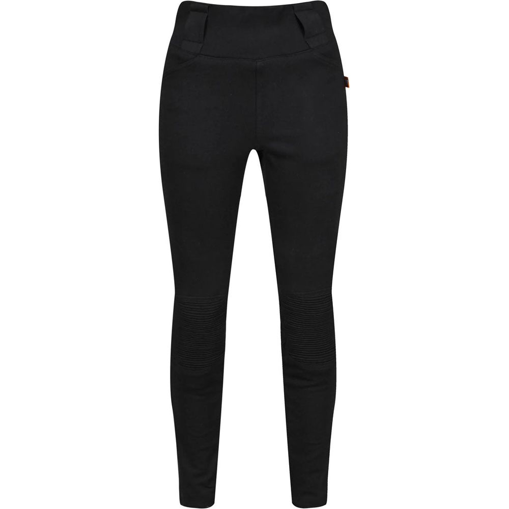 MotoGirl Ribbed Knee Ladies Leggings Black FREE 1 YEAR Returns, FREE UK Delivery | ThrottleChimp