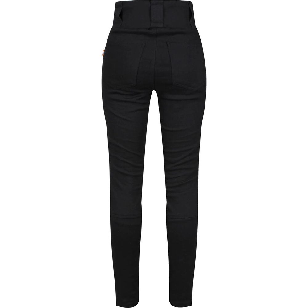 MotoGirl Ribbed Knee Ladies Leggings Black FREE 1 YEAR Returns, FREE UK Delivery | ThrottleChimp