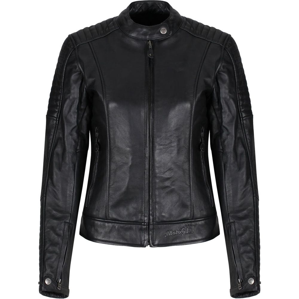 MotoGirl Valerie Ladies Leather Jacket Black FREE 1 YEAR Returns, FREE UK Delivery | ThrottleChimp