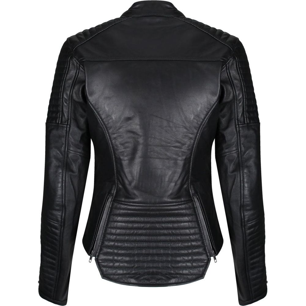 MotoGirl Valerie Ladies Leather Jacket Black FREE 1 YEAR Returns, FREE UK Delivery | ThrottleChimp