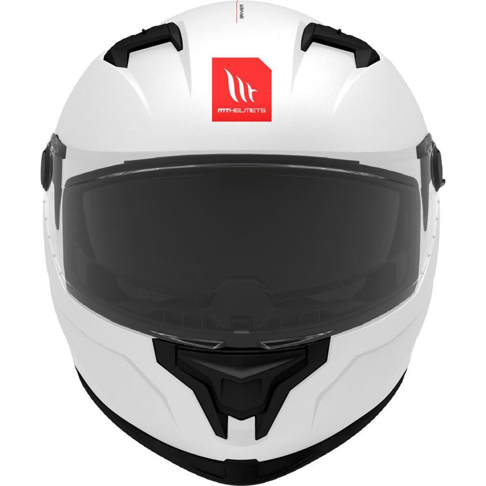 MT Braker SV Solid A0 Full Face Helmet Gloss Pearl White FREE 1 YEAR Returns, FREE UK Delivery | ThrottleChimp