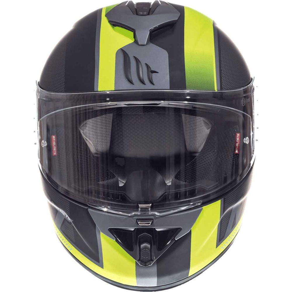 MT Rapide Overtake Full Face Helmet Matt Black / Fluo Yellow FREE 1 YEAR Returns, FREE UK Delivery | ThrottleChimp