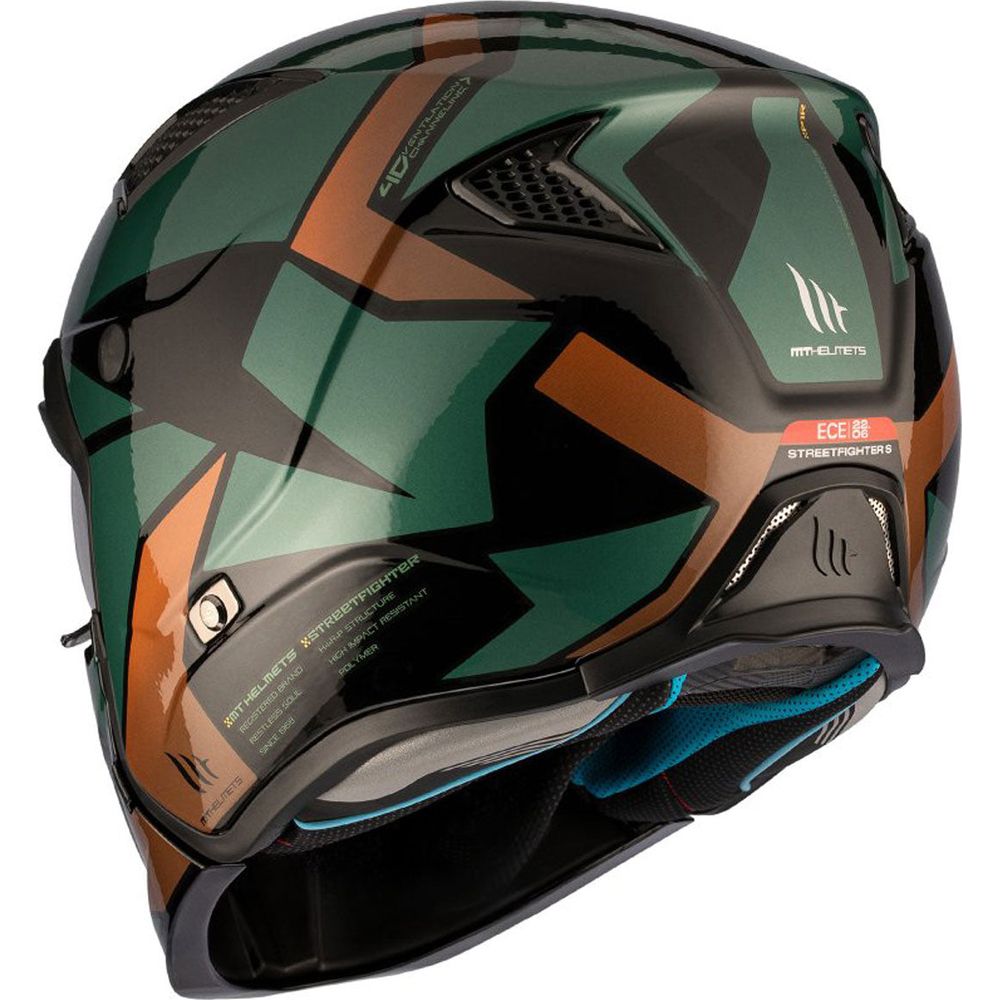 MT Streetfighter SV S P1R A9 Adventure Helmet Matt Black / Green / Gold FREE 1 YEAR Returns, FREE UK Delivery | ThrottleChimp
