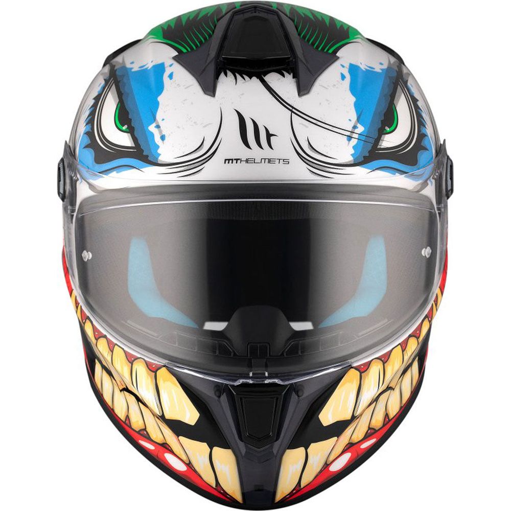 MT Targo S Joke A5 ECE-22.06 Full Face Helmet Gloss White FREE 1 YEAR Returns, FREE UK Delivery | ThrottleChimp