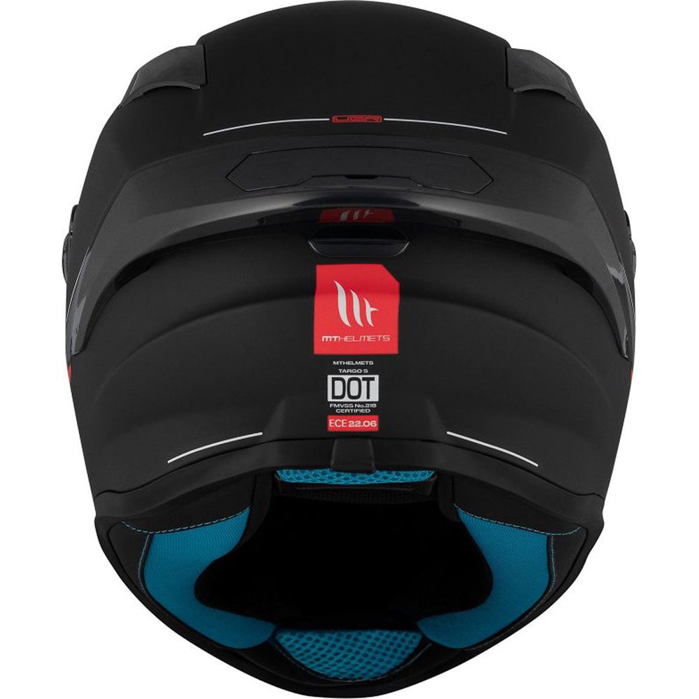 MT Targo S Solid ECE-22.06 Full Face Helmet Matt Black FREE 1 YEAR Returns, FREE UK Delivery | ThrottleChimp