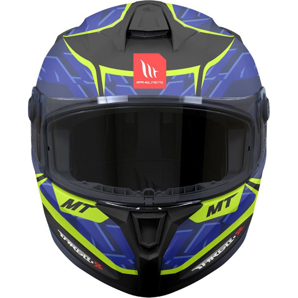 MT Targo S Surt B13 Full Face Helmet Matt Black / Blue / Yellow FREE 1 YEAR Returns, FREE UK Delivery | ThrottleChimp