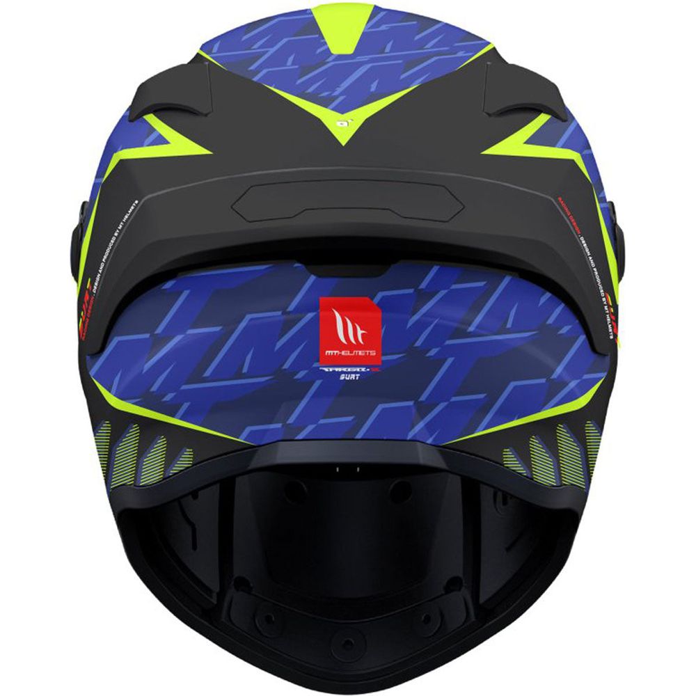MT Targo S Surt B13 Full Face Helmet Matt Black / Blue / Yellow FREE 1 YEAR Returns, FREE UK Delivery | ThrottleChimp
