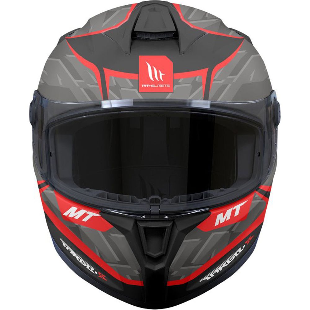 MT Targo S Surt B5 Full Face Helmet Matt Black / Grey / Red FREE 1 YEAR Returns, FREE UK Delivery | ThrottleChimp