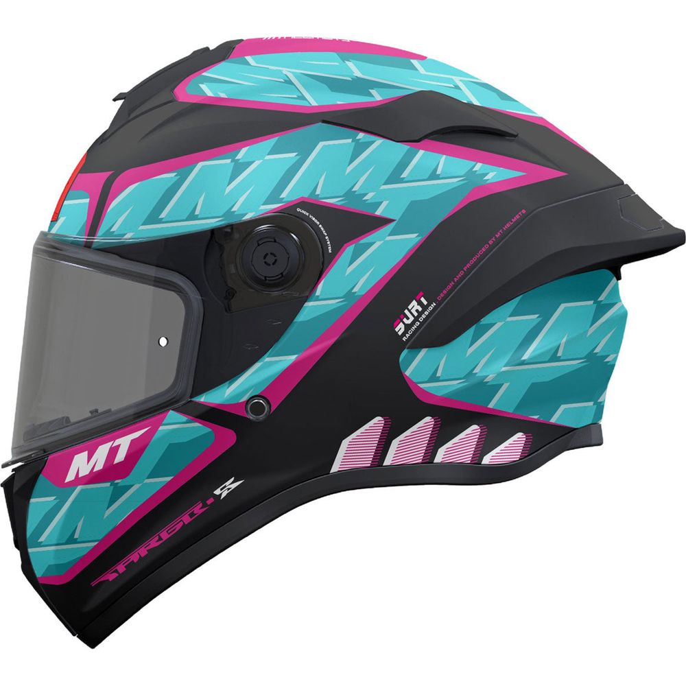 MT Targo S Surt C8 Full Face Helmet Matt Black / Blue / Purple FREE 1 YEAR Returns, FREE UK Delivery | ThrottleChimp