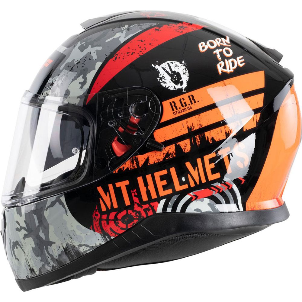MT Thunder 3 Sniper Full Face Helmet Gloss Black / Orange FREE 1 YEAR Returns, FREE UK Delivery | ThrottleChimp