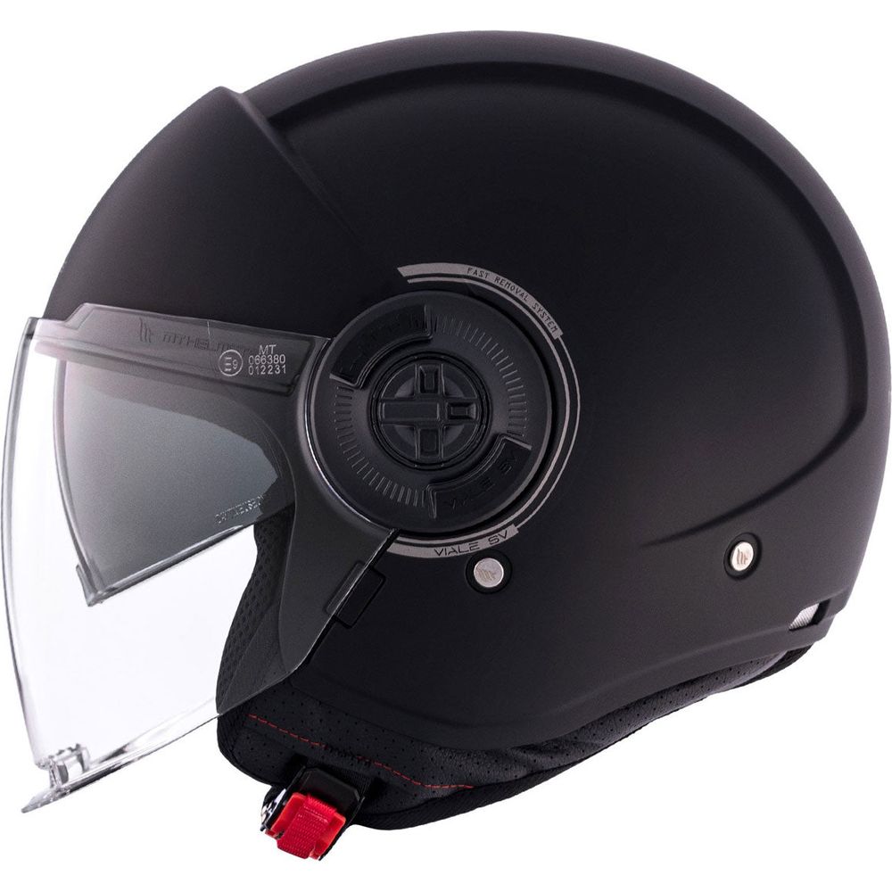 MT Viale SV S Solid A1 Open Face Helmet Matt Black FREE 1 YEAR Returns, FREE UK Delivery | ThrottleChimp