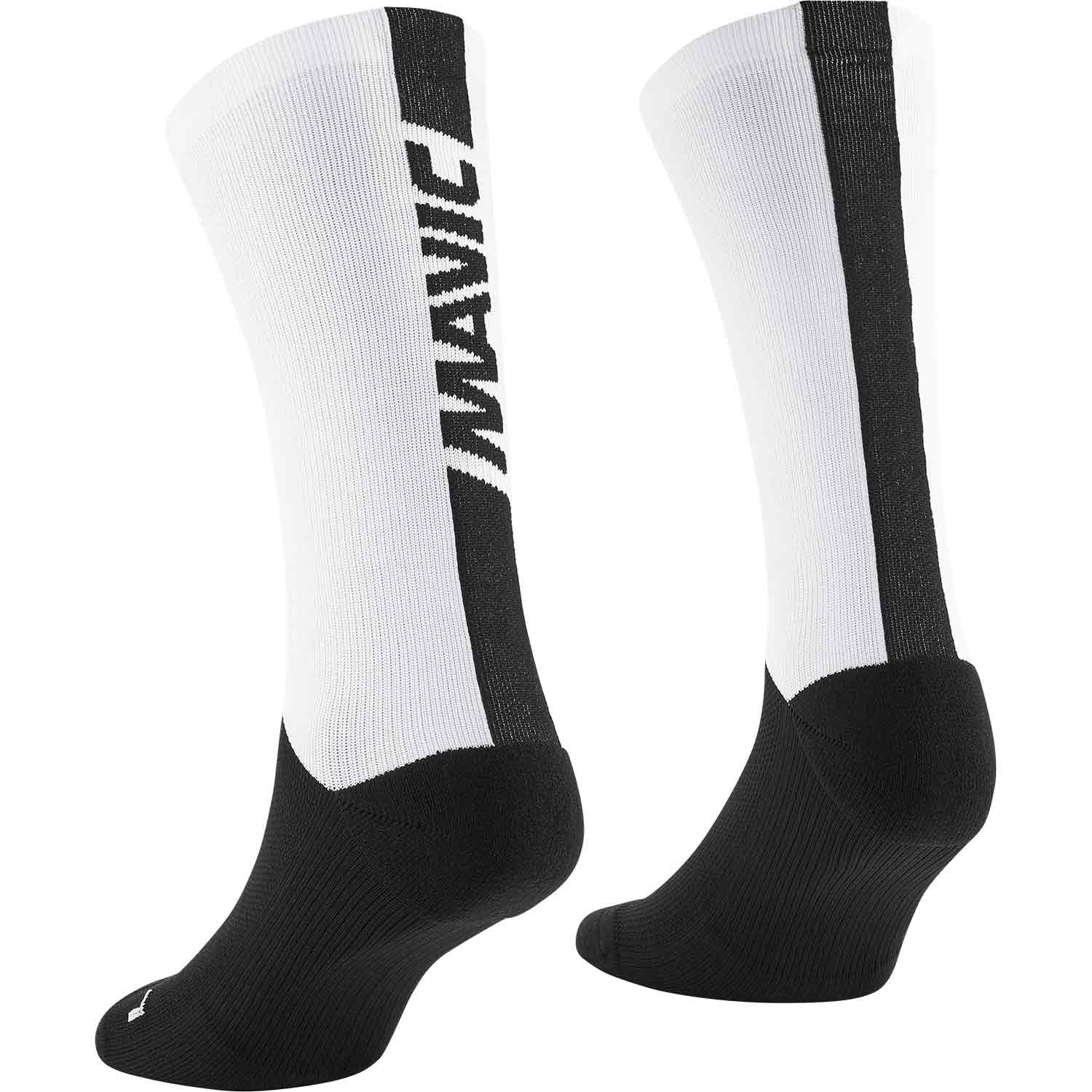 Mavic Logo Cycle Socks White / Black - FREE 1 YEAR Returns, FREE UK Shipping | ThrottleChimp