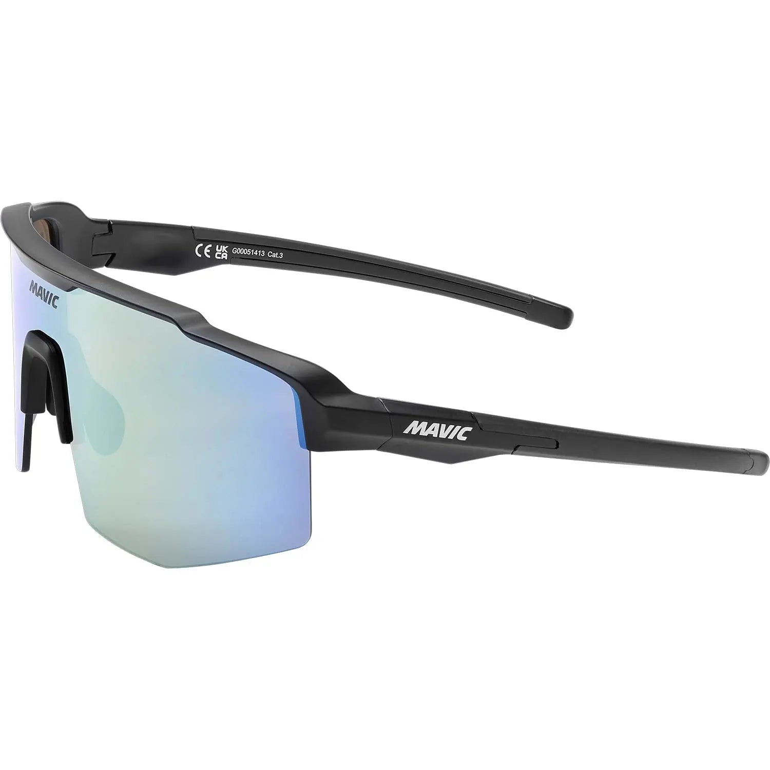 Mavic MVS Shield Cat 3 Cycle Sunglasses Gold / Blue - FREE 1 YEAR Returns, FREE UK Shipping | ThrottleChimp