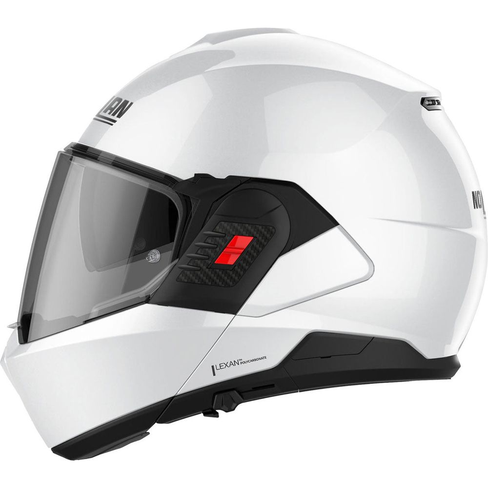 Nolan N120-1 Classic N-Com Modular Flip-Up Helmet Metal White FREE 1 YEAR Returns, FREE UK Delivery | ThrottleChimp