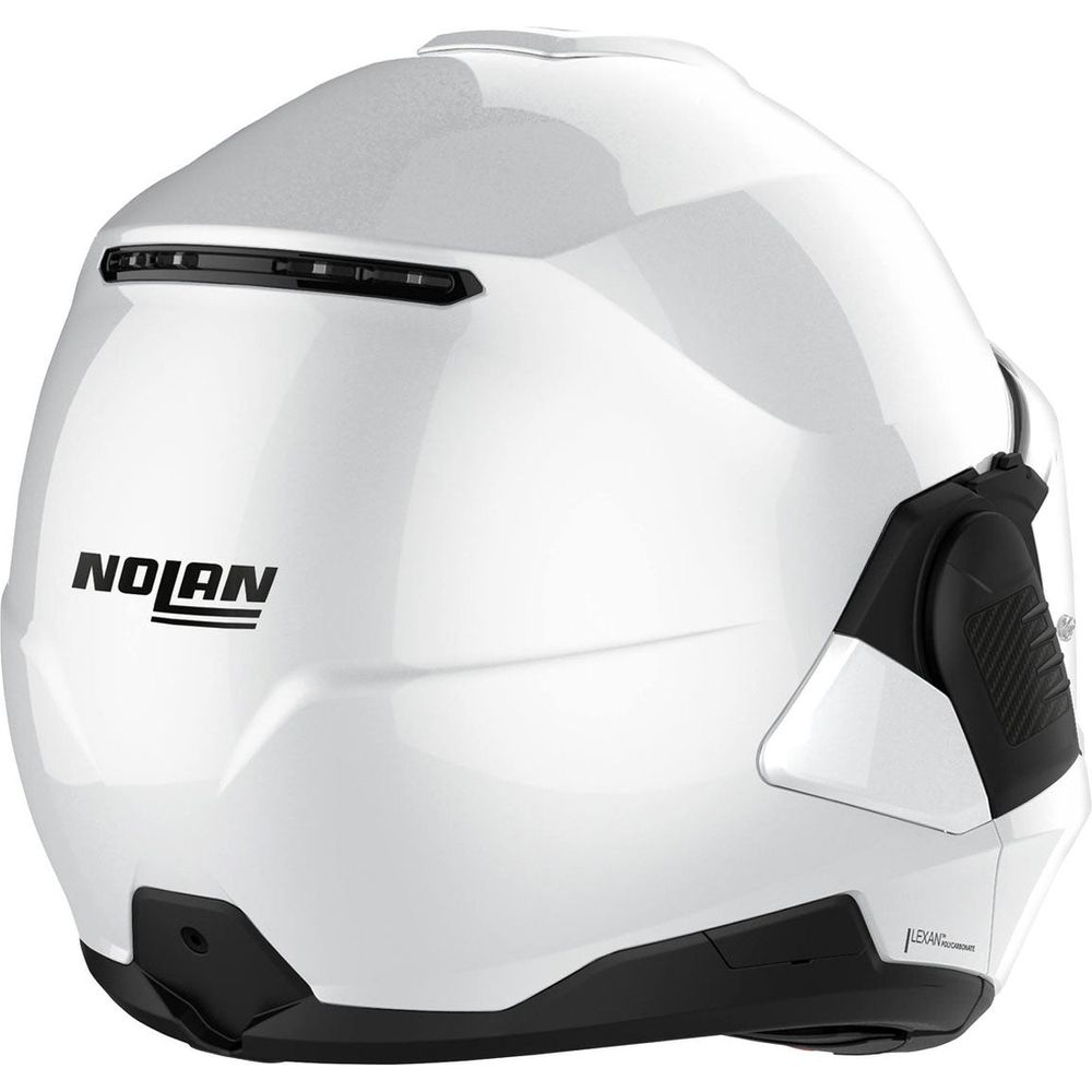 Nolan N120-1 Classic N-Com Modular Flip-Up Helmet Metal White FREE 1 YEAR Returns, FREE UK Delivery | ThrottleChimp