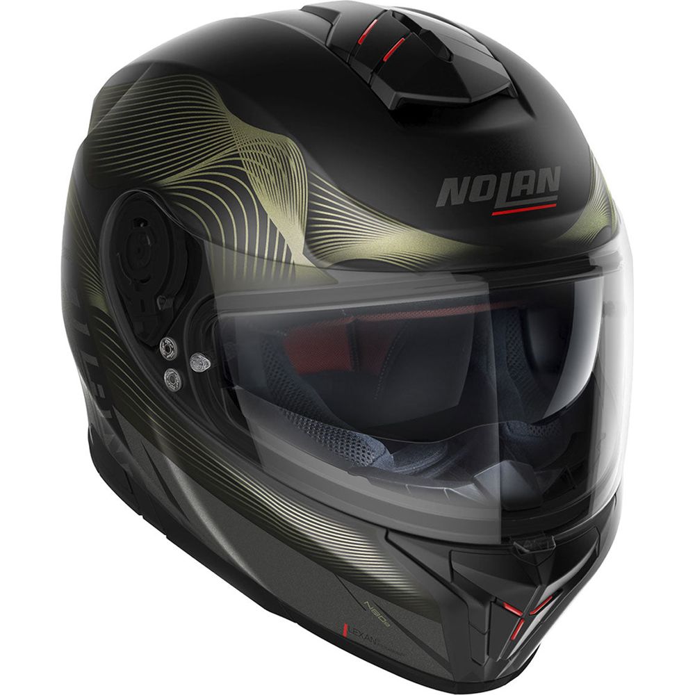 Nolan N80-8 Powerglide N-Com Full Face Helmet Flat Black / Gold FREE 1 YEAR Returns, FREE UK Delivery | ThrottleChimp