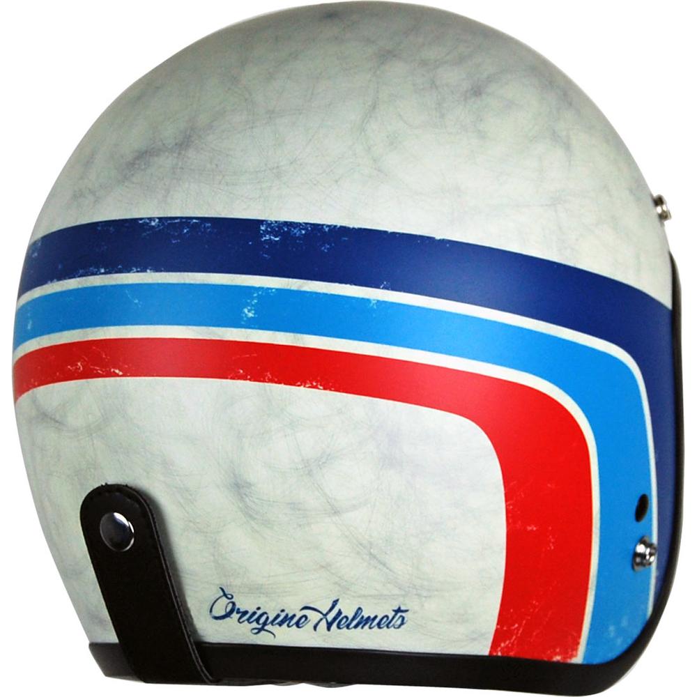 Origine Primo ECE 22.05 Open Face Helmet Classic Matt White / Stripes FREE 1 YEAR Returns, FREE UK Delivery | ThrottleChimp