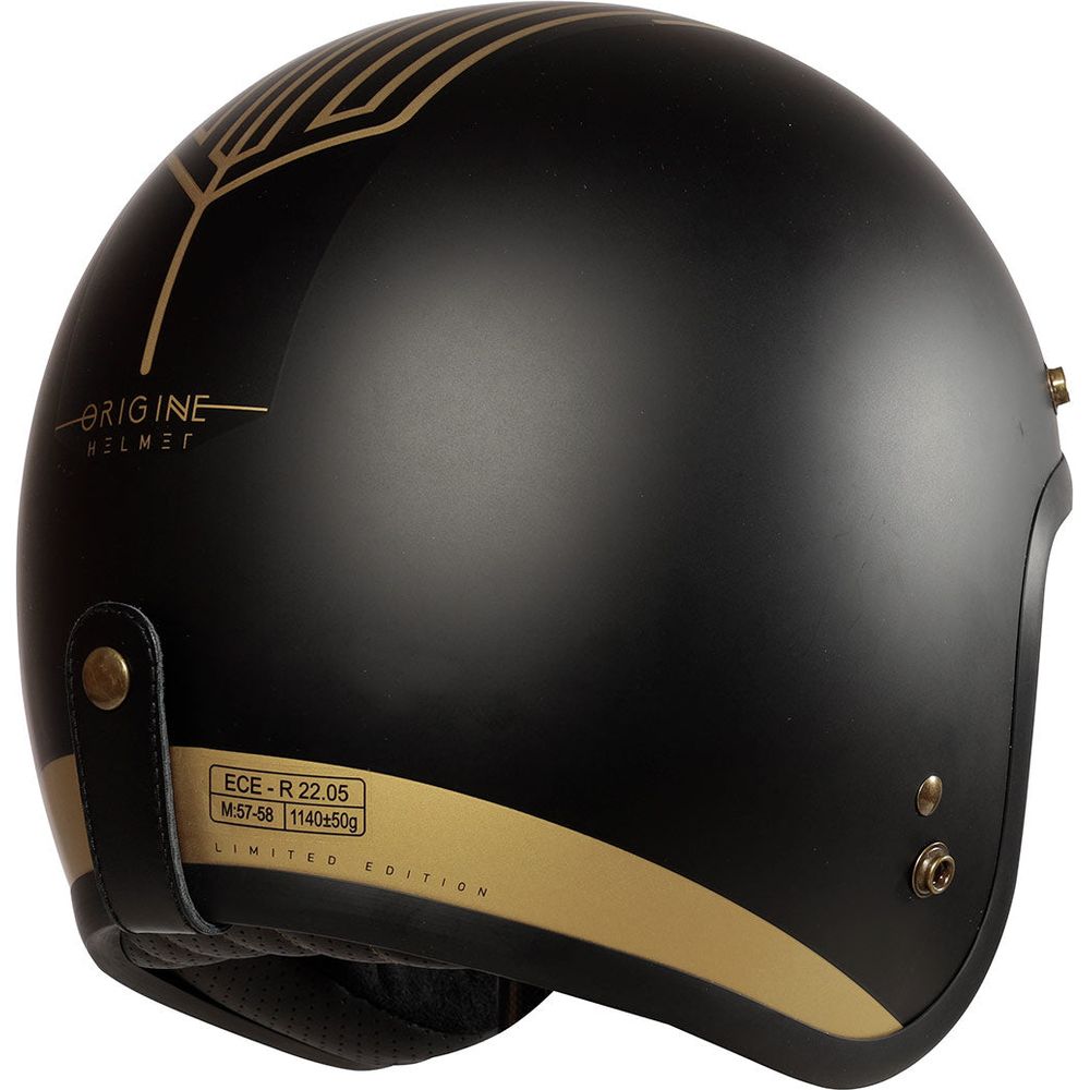 Origine Primo ECE 22.05 Open Face Helmet Limited Edition Ten Matt Black FREE 1 YEAR Returns, FREE UK Delivery | ThrottleChimp