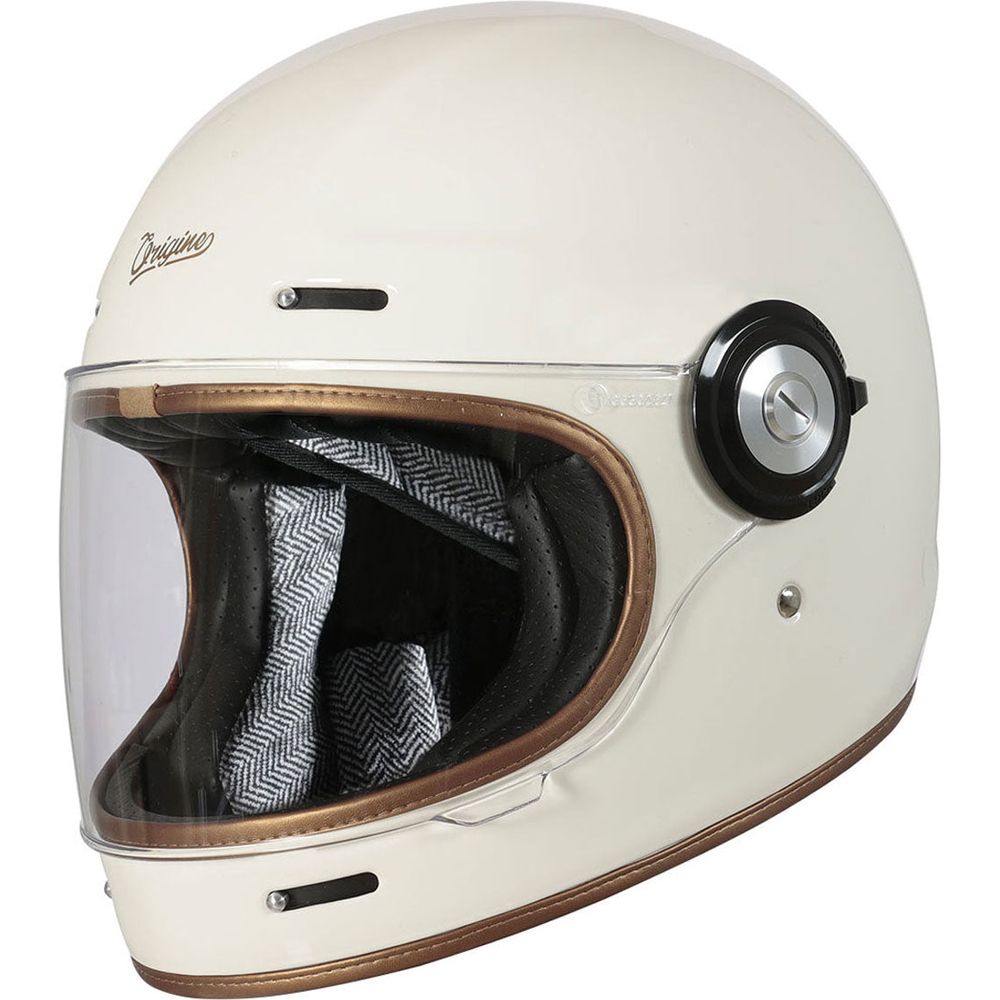 Origine Vega ECE 22.06 Full Face Helmet Distinguished Gloss Cream FREE 1 YEAR Returns, FREE UK Delivery | ThrottleChimp