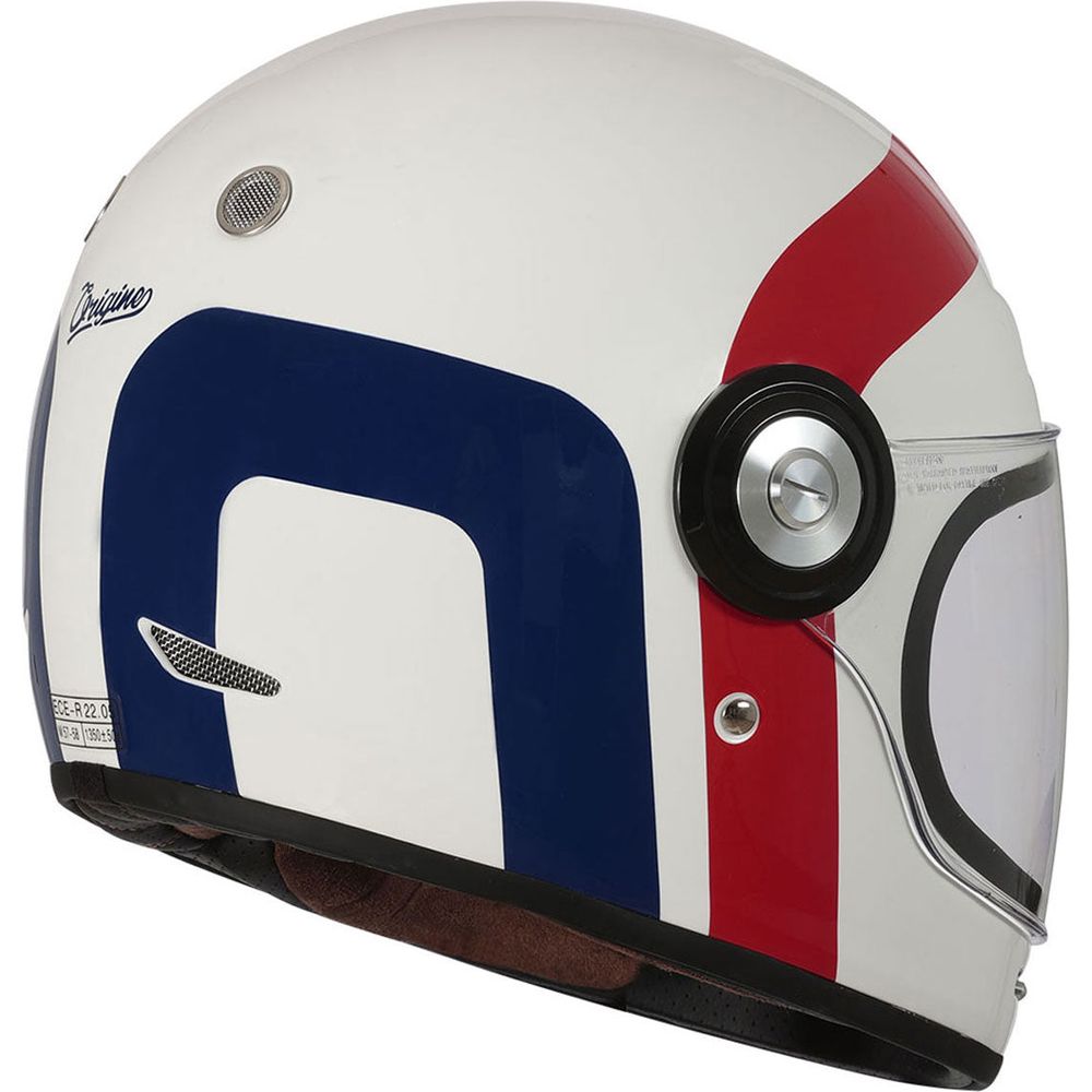 Origine Vega ECE 22.06 Full Face Helmet Great Gloss White / Red / Blue FREE 1 YEAR Returns, FREE UK Delivery | ThrottleChimp
