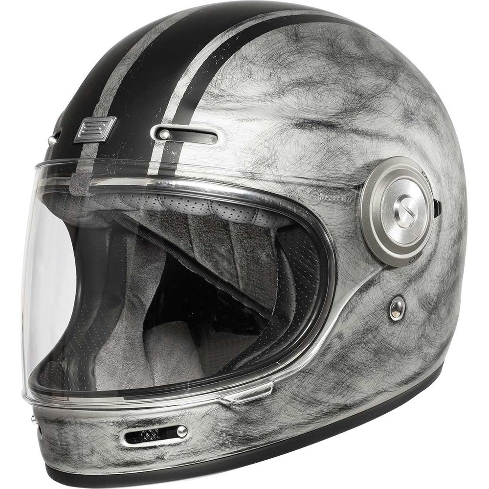 Origine Vega ECE 22.05 Full Face Helmet Custom Silver / Black FREE 1 YEAR Returns, FREE UK Delivery | ThrottleChimp