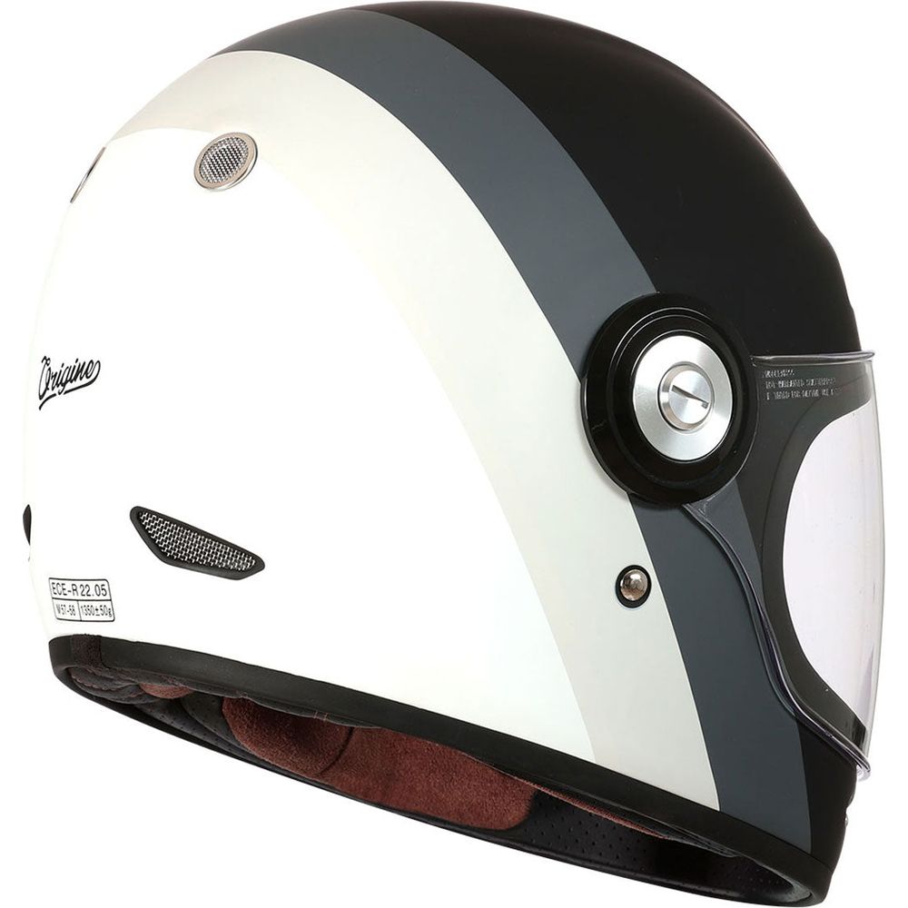 Origine Vega ECE 22.05 Full Face Helmet Primitive Matt Black / Dark Grey / Light Grey / White FREE 1 YEAR Returns, FREE UK Delivery | ThrottleChimp