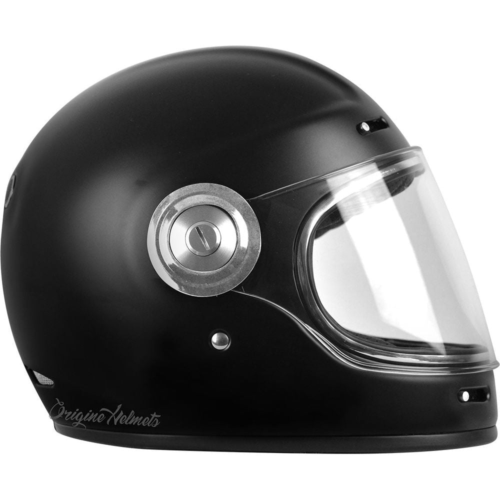 Origine Vega ECE 22.05 Full Face Helmet Stripe Matt Black / Grey FREE 1 YEAR Returns, FREE UK Delivery | ThrottleChimp
