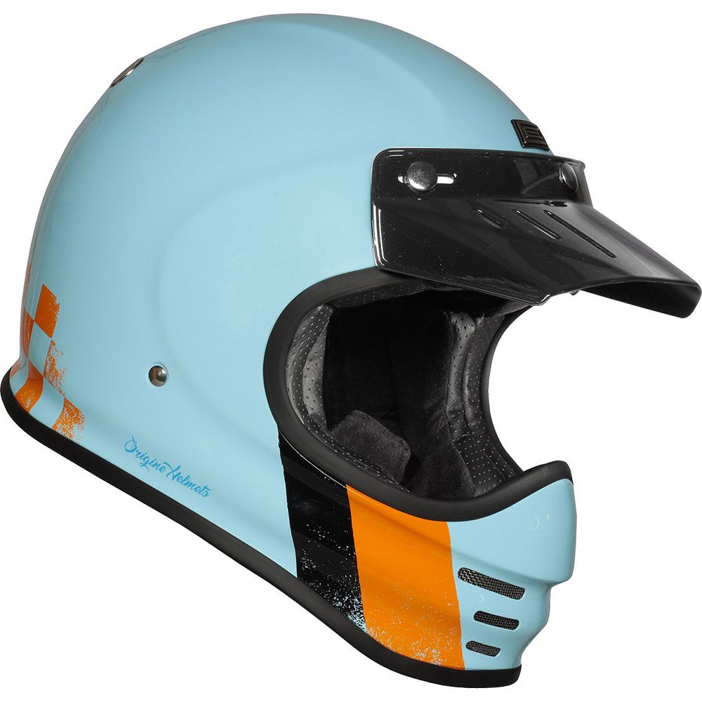 Origine Virgo ECE 22.05 Full Face Helmet Danny Light Blue FREE 1 YEAR Returns, FREE UK Delivery | ThrottleChimp