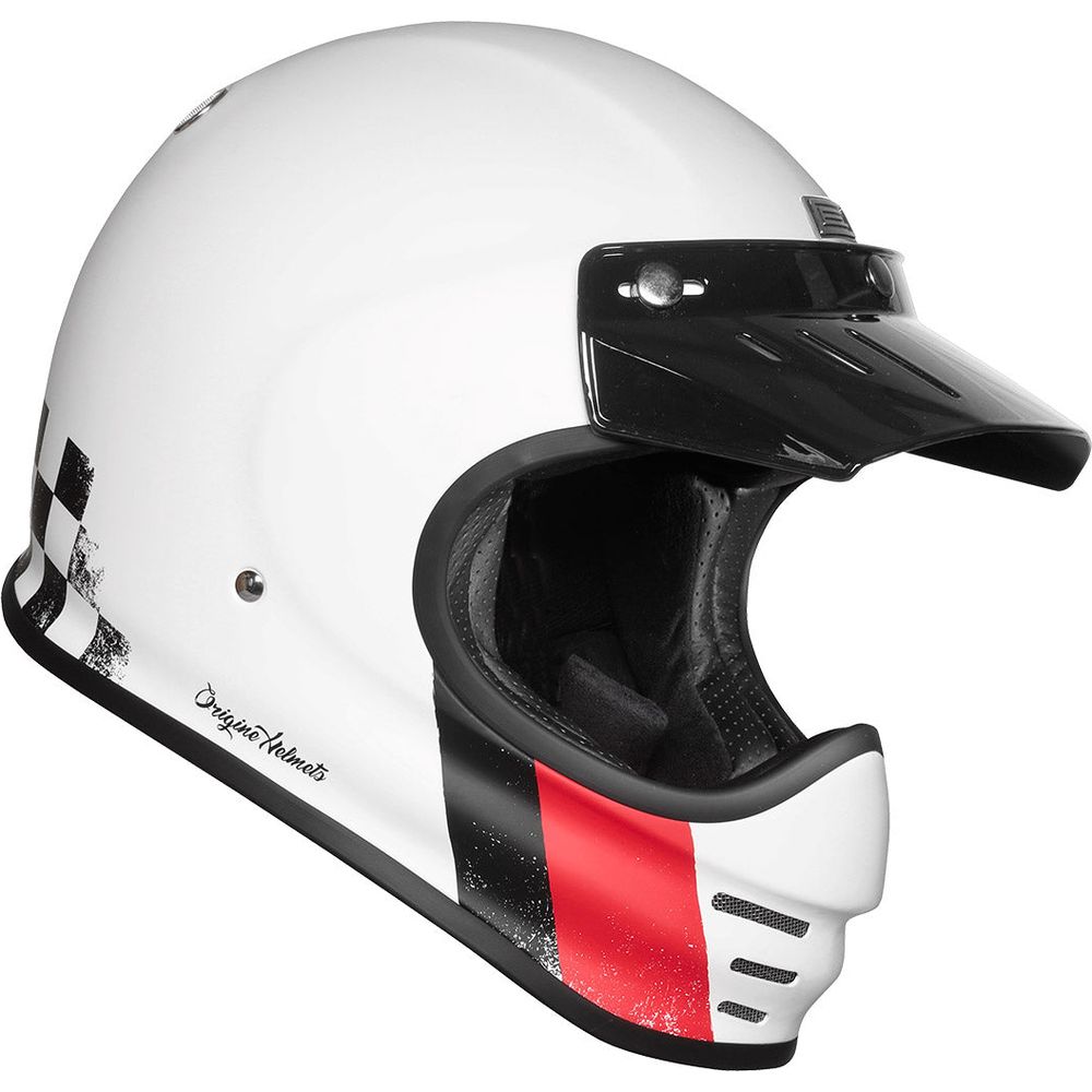 Origine Virgo ECE 22.05 Full Face Helmet Danny Matt White FREE 1 YEAR Returns, FREE UK Delivery | ThrottleChimp