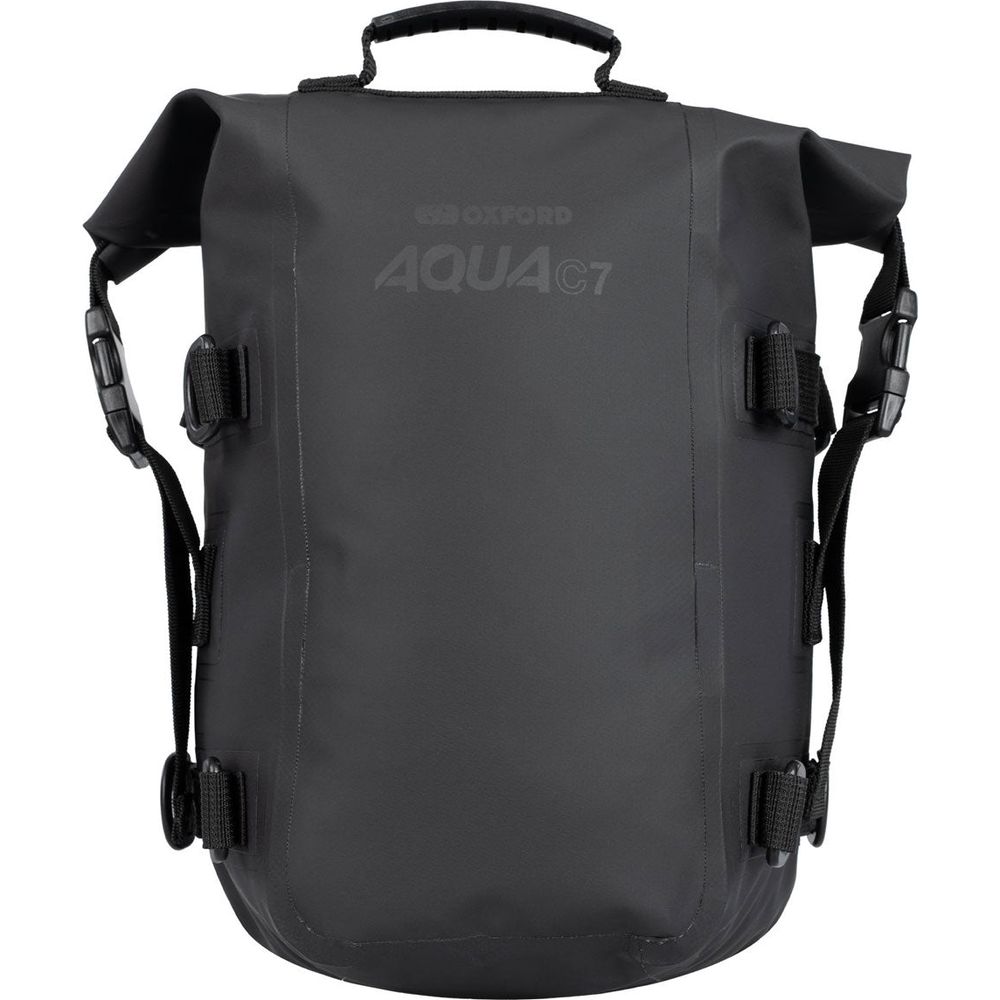 Oxford Aqua C7 Crash Bar Bag Black - 7 Litres FREE 1 YEAR Returns, FREE UK Delivery | ThrottleChimp