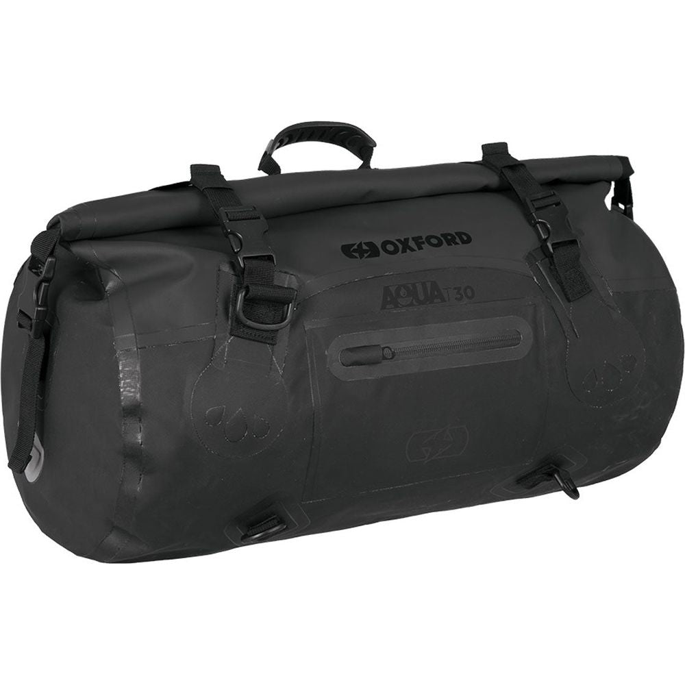 Oxford Aqua T30 Roll Bag Black - 30 Litres FREE 1 YEAR Returns, FREE UK Delivery | ThrottleChimp