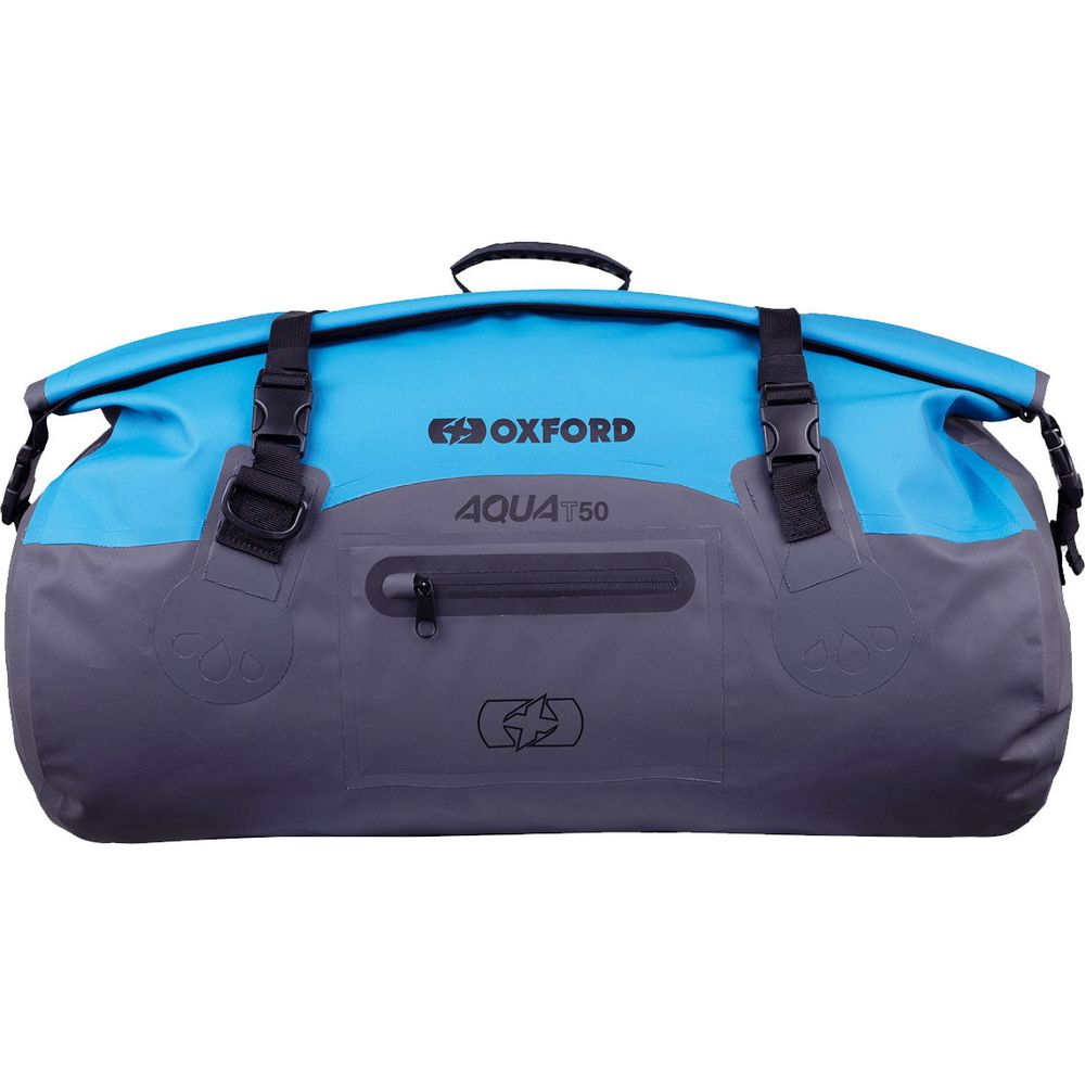 Oxford Aqua T50 Roll Bag Blue / Grey - 50 Litres FREE 1 YEAR Returns, FREE UK Delivery | ThrottleChimp